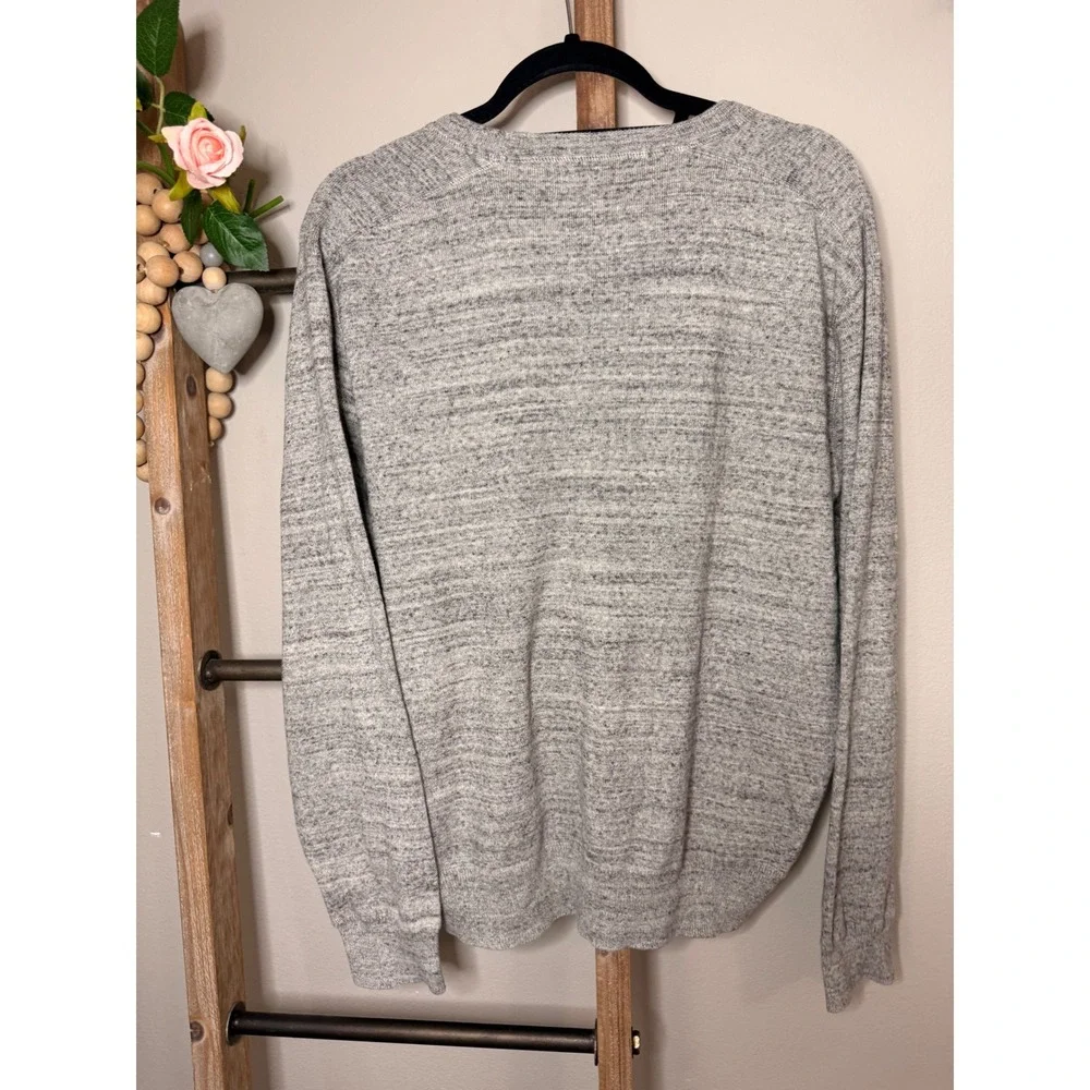 Polo Ralph Lauren Mens Grey Heather Cotton Crewneck Pony Logo Sweater Medium